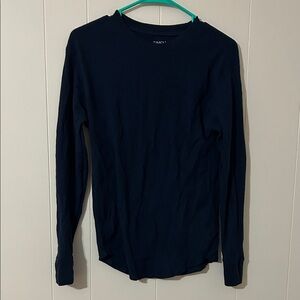Time and Tru Men's Dark Blue Long Sleeve Tee